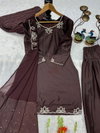Tew Pure Creap With Heavy Embroidery Work Readymade Suits Online Wholesale